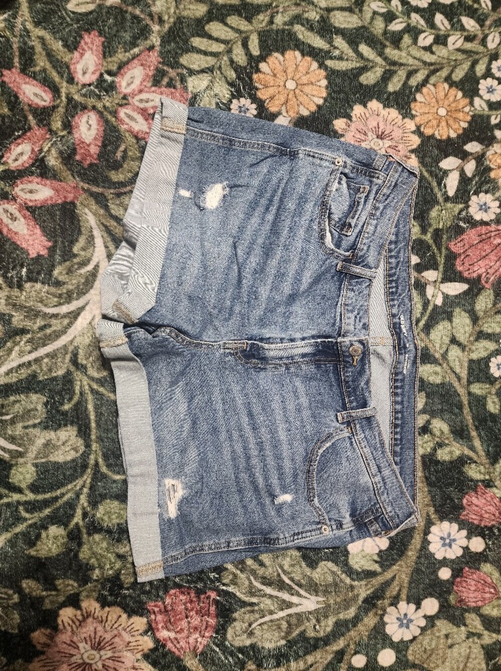 Old Navy Blue Distressed Women's Jeans